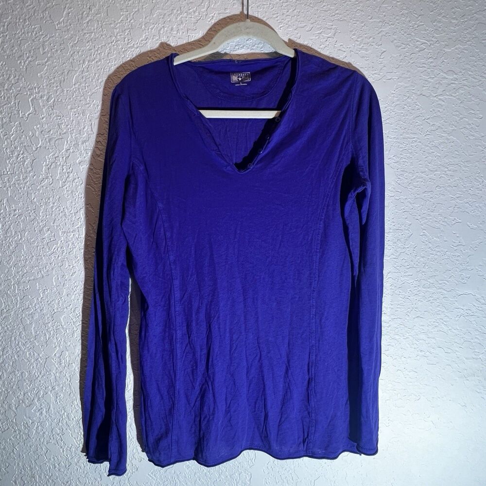Converse One Star Cobalt Blue Long Sleeve Tee Y2K Grunge Emo Skate Top L